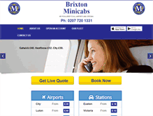 Tablet Screenshot of brixtontaxi.com